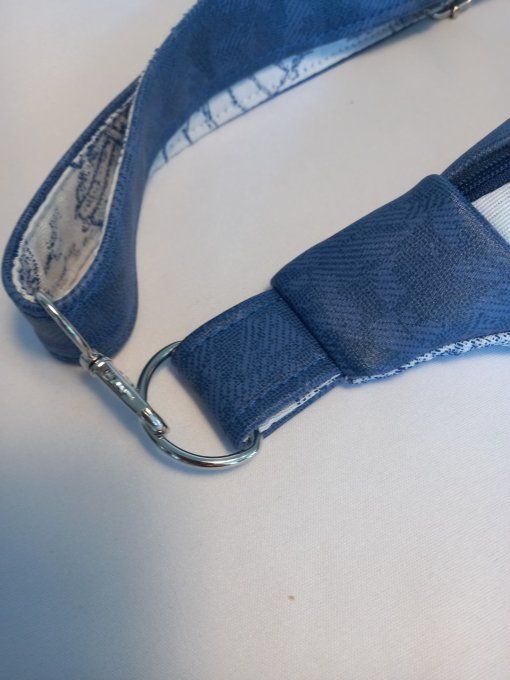 SAC BANANE EN TOILE DE JOUY BLEU THEME PARIS