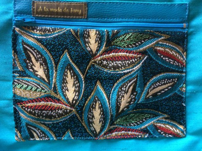 SAC BESACE BELLA FEUILLAGE TURQUOISE